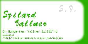 szilard vallner business card